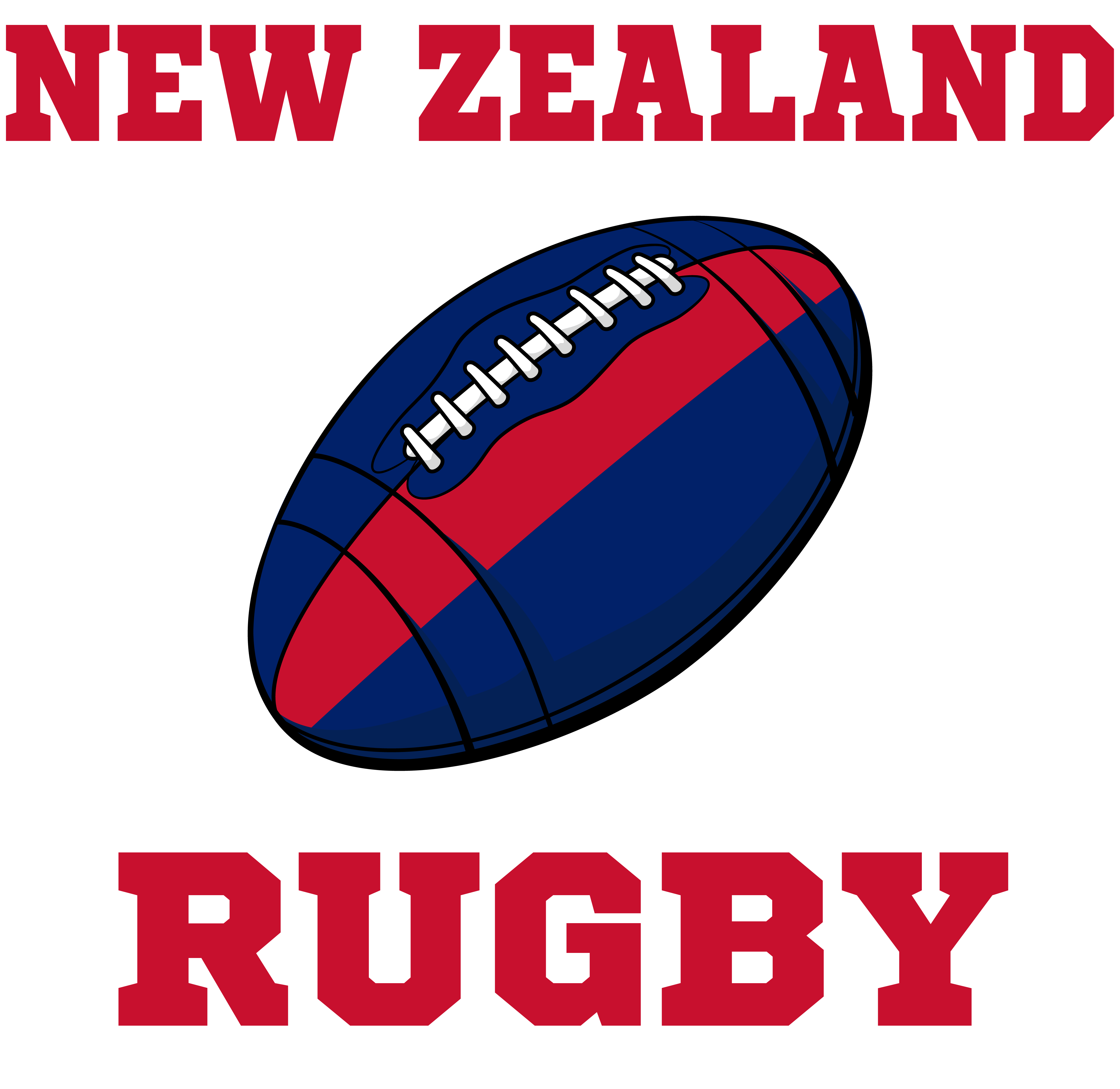New Zealand Rugby Ball T-Shirt (Black)